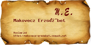 Makovecz Erzsébet névjegykártya